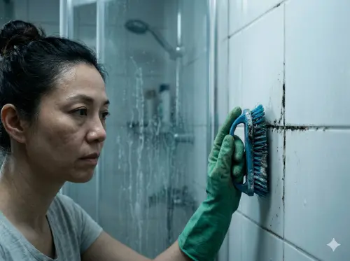 浴室磁磚發霉刷完又長！譚敦慈揭水溫關鍵　洗澡後3動作、1物去霉