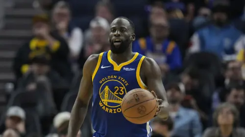 ▲勇士格林（Draymond Green）本場投進4顆外線，本季累積三分球達到97顆，寫下近10年新高。（圖／美聯社／達志影像）