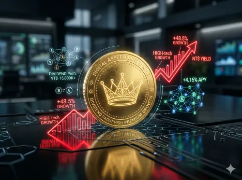 ▲數位資產發威！ 00909 挾帶高達 7.5% 的單季殖利率，空降 4 月台股 ETF 絕對配息王寶座。（示意圖／Gemini製圖／NOWNEWS監製）