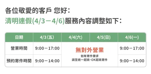 ▲2026清明連假期間，黑貓宅急便周六、周日無對外營業，若有寄件需求，必須前往7-11、OK等超商。（圖／黑貓宅急便提供）
