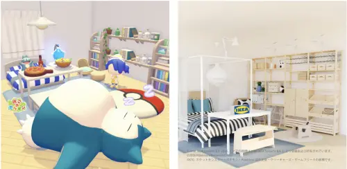 ▲卡比獸房間符合卡比獸的悠閒自在風格。（圖／翻攝自日本IKEA官網）