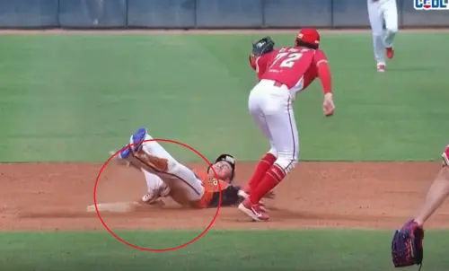 影／林佳緯二軍滑壘受傷！腳踝撞壘包「不規則扭曲」　畫面超驚悚