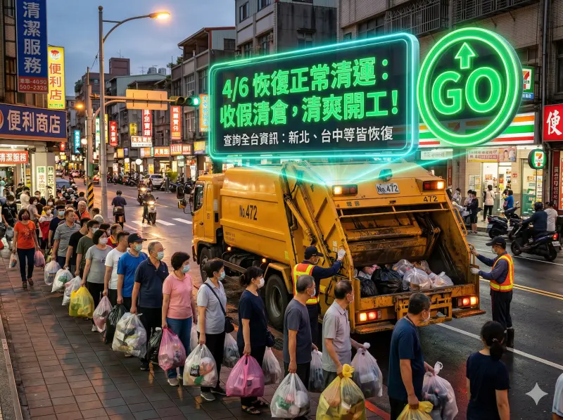 今天有垃圾車嗎？4/6清明連假最後一天恢復清運　全台清運懶人包