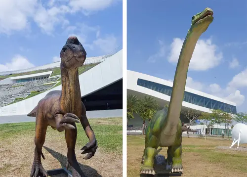 ▲衛武營整個場地都打造成史前的恐龍世界。(圖／高雄市政府教育局提供)