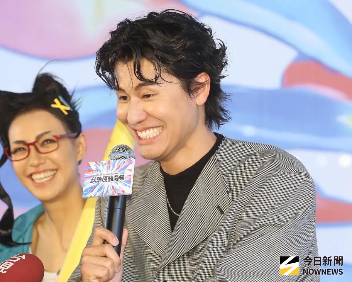 ▲風田（如圖）曾跟王子（邱勝翊）主持過節目，但對於閃兵事件不願多說，開玩笑表示「我是日本人，我只能自衛（日本自衛隊）」。（圖／記者邱曾其攝）