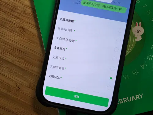 ▲LINE會員制加入豐富的字體可以使用，對於喜歡創造個人風格的人來說可能會是一大誘因。（圖／記者周淑萍攝）