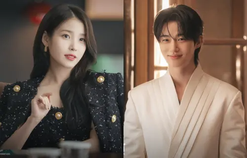 ▲IU（左）飾演的成熙珠，與邊佑錫（右）飾演的李安大君，先是契約結婚，最後逐漸愛上彼此。（圖／IG@disneypluskr）