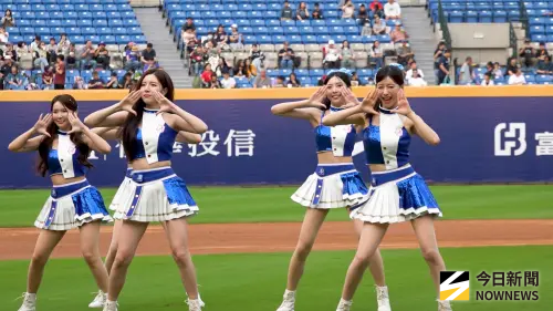 ▲Fubon Angels「韓援5本柱」首度合體，李雅英（右）與南珉貞（左）。（圖／記者陳云茹攝,2026.4.3）