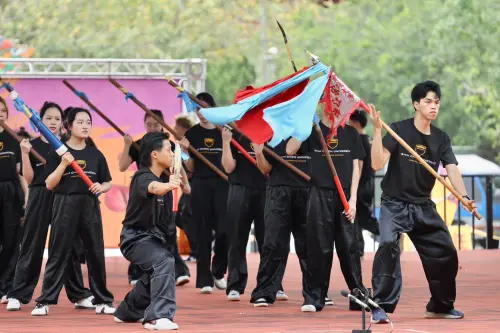 ▲ 實踐大學高雄校區宋江陣精彩表演。（圖／高市府提供）