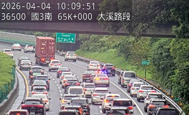 連假第2日上午國道3起事故　高公局預估下午5路段壅塞