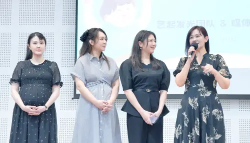 ▲張晏塵（左起）、李又汝、鄭亦真及陳維齡分享心情。（圖／藝起發光Ｘ蒙福教會提供）