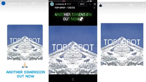 ▲BIGBANG成員太陽（左）、GD（中）、大聲（右）都轉發T.O.P新專輯貼文幫忙宣傳，全員力挺前成員。（圖／IG ＠__youngbae__、@xxxibgdrgn、＠d_lable_official）