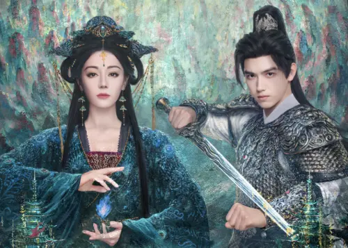 ▲《白日提燈》砸1億搞特效卻口碑慘淡，迪麗熱巴（左）跟陳飛宇（右）被嫌無CP感。（圖／摘自白日提燈官方微博）