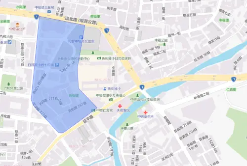 ▲桃園市中壢區4月7日停水影響範圍。（圖／台灣自來水公司water.gov.tw/）