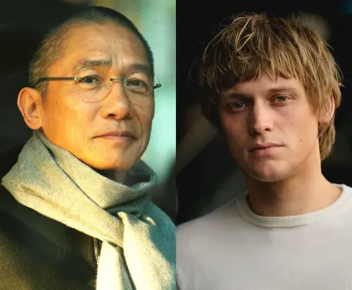 ▲恩佐布魯姆（右）對於能和梁朝偉（左）合作《你是不會當樹嗎》深感榮幸。（圖／海鵬提供）