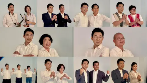 台中藍營全面整隊！江啟臣與議員拍形象照「展現母雞戰力」