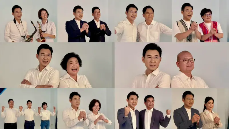 台中藍營全面整隊!江啟臣與議員拍形象照「展現母雞戰力」