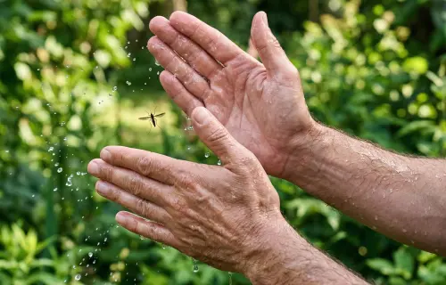 ▲飛行中的蚊子不容易打中，內行推薦「雙手沾水」，成功率高達100%。（示意圖／Gemini生成／記者陳雅雲監製）