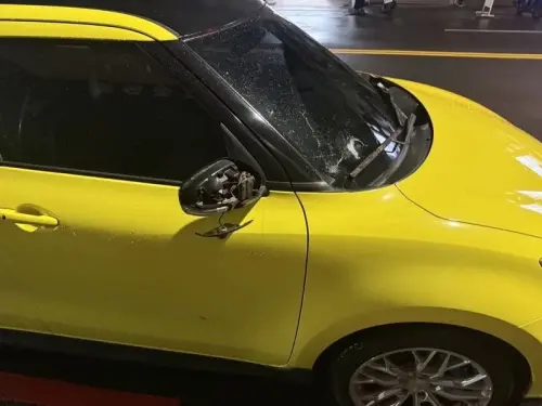 ▲台中4日晚間發生酒後砸車事件，嫌犯到案生「不記得」仍被法辦。（圖／民眾提供）