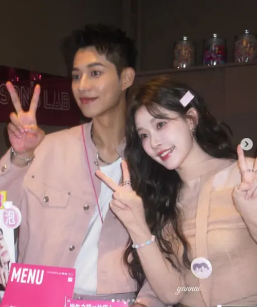 ▲江尚儒（左）分手羅念後，現任女友是中國網紅一枝南南（右）。（圖／江尚儒IG@glay_chiang）