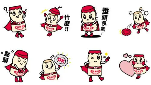 ▲LINE免費貼圖「養樂多超人：活力初登場！」。（圖／取自LINE）