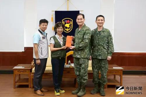 ▲熊建營造執行長負責人黃淑玲慰訪陸軍第8軍團指揮部。（圖／記者莊全成攝，2026.04.07）