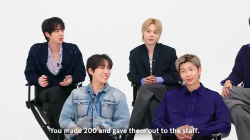 ▲BTS揭露柾國做200個杜拜巧克力Q餅給大家吃。（圖／YouTube@WIRED）