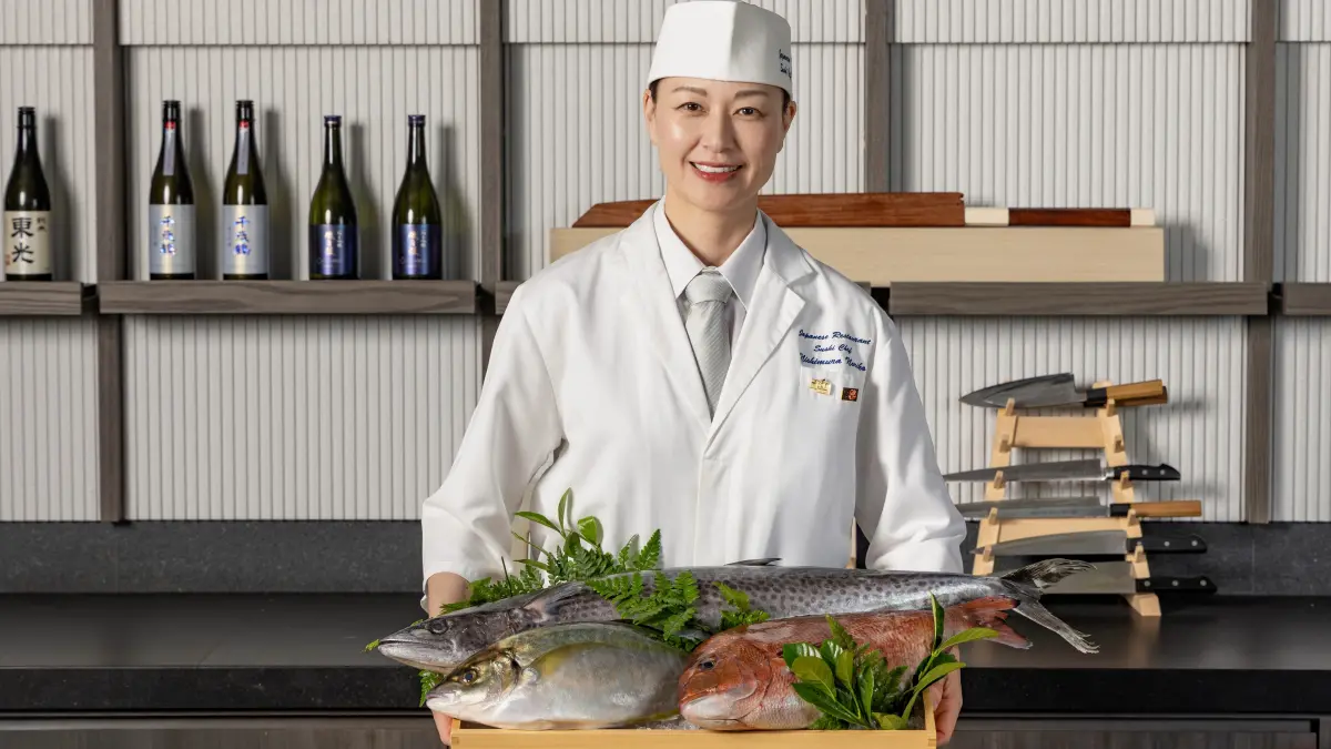 ▲高雄日航酒店「飛翔－鮨」迎來南台灣首位日籍女性壽司料理長─西村德子（Noriko Nishimura ）。（圖／高雄日航酒店提供）