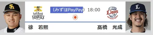 ▲徐若熙日職生涯第2場先發登板，硬碰西武獅頭號先發高橋光成。（圖／取自NPB日職官網）