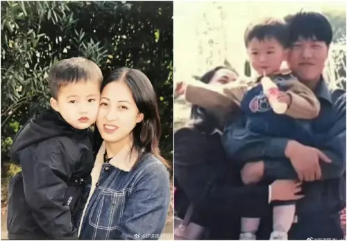 ▲張凌赫的五官遺傳自媽媽、身高則遺傳自爸爸，優良基因造就如今被封為男神的他。（圖／微博＠好運降凌LH）