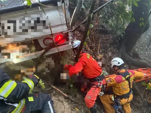 為閃避樹枝！南投兄弟採檳榔返家墜50米深谷　弟頭部重創壓車底亡