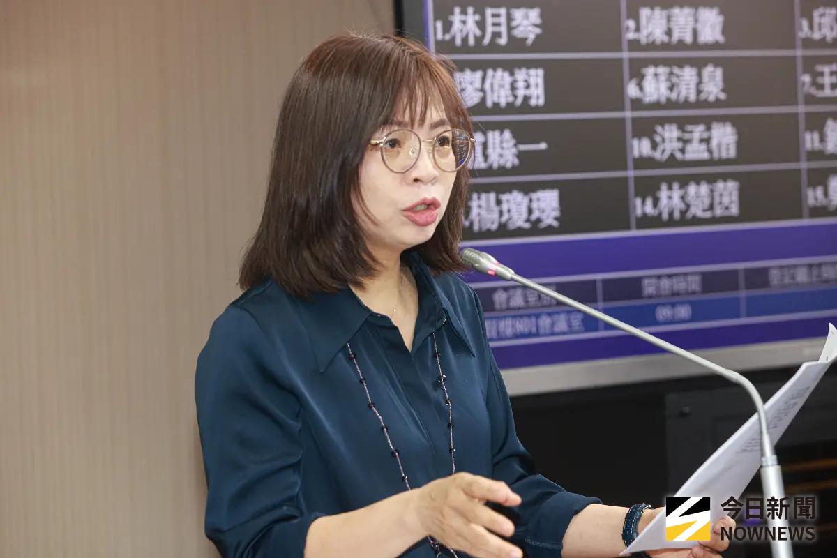 ▲民進黨立委林淑芬26日到立法院開會，抱怨便當窮酸難吃。（圖／記者葉政勳攝，2026.04.08）