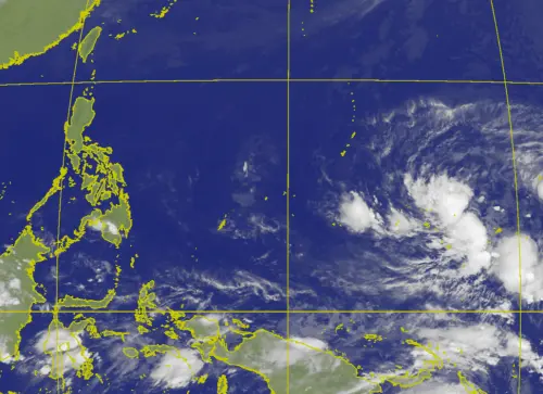 ▲熱帶性低氣壓在菲律賓東方海面生成，預期明（9）日晚間增強為辛樂克颱風，但距離台灣相當遠，對天氣無影響。（圖／中央氣象署cwa.gov.tw）