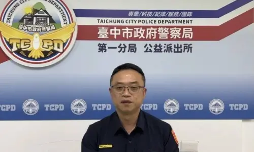 ▲台中市第一分局公益所所長劉松吉說明案情(圖/記者鄧力軍翻攝)