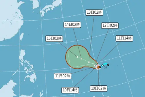 ▲今年第4號颱風「辛樂克」（SINLAKU）於今日凌晨2時生成，氣象署預測路徑將朝西北西方向移動，短期內對台灣無直接威脅。（圖／中央氣象署cwa.gov.tw）