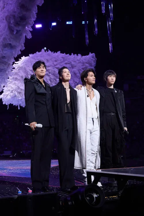 ▲《F✦FOREVER恆星之城》演唱會將到印尼開唱，演出者包括由周渝民（左起）、吳建豪、言承旭和五月天阿信。（圖／相信音樂提供）