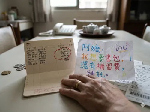 ▲即使月領高達 4.5 萬元的退休金，面對兒孫源源不絕的物質需求，這份「情緒帳單」往往成為長輩晚年最難防範的理財黑洞，導致帳面優渥卻過得捉襟見肘。（示意圖／Gemini製圖／NOWNEWS監製）