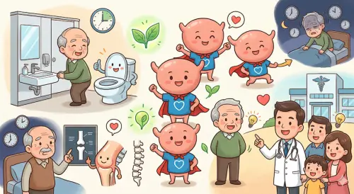 ▲國健署指出，前列腺癌為男性常見癌症之一，若出現排尿異常、夜尿頻繁或不明原因骨骼疼痛等症狀，應盡早就醫檢查，以利及早診斷與治療。（圖／Gemini製圖、記者賴禹妡製）