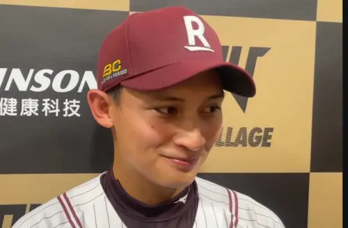▲馬傑森首轟出爐，林襄第一時間在社群發文：「恭喜94首轟達成！」馬傑森賽後被問到此事，也害羞回應一句話：「真的很謝謝她！」（圖／記者林子翔攝）