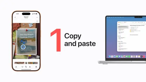 ▲不用把文字傳到LINE，透過通用剪貼簿，就可以把在iPhone上複製文字、圖片、照片或影片等內容，瞬間轉移到Mac上。（圖／翻攝影片）
