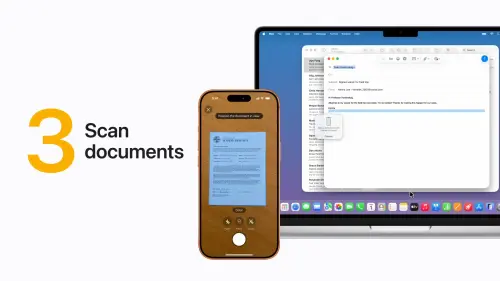 ▲如果臨時需要實體文件的電子檔，可直接呼叫iPhone幫忙掃描。（圖／翻攝影片）