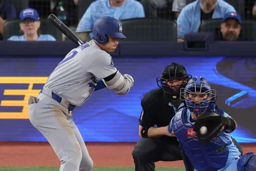 ▲在全大聯盟投手平均球速不斷攀升的背景下，大谷的「壞球揮空率」（O-Swing%）自2023年以來連續兩年持續減少，去年更比前一年度降低了3.7%。（圖／美聯社／達志影像）