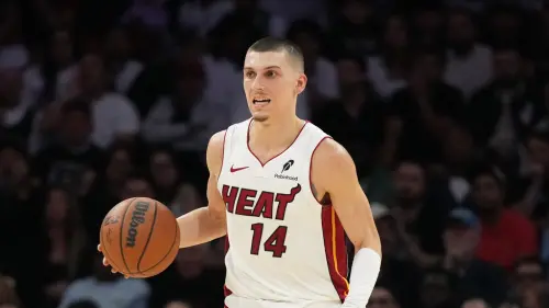 ▲希羅（Tyler Herro），從首輪第13順位被熱火一路養成球星，如今又被交易送走換取字母哥。（圖／美聯社／達志影像）