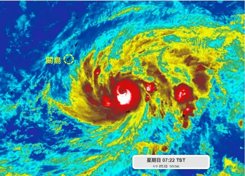 ▲辛樂克颱風眼浮現，最接近的關島雖然避過正面侵襲，但仍會有明顯風雨。（圖／天氣職人-吳聖宇臉書）