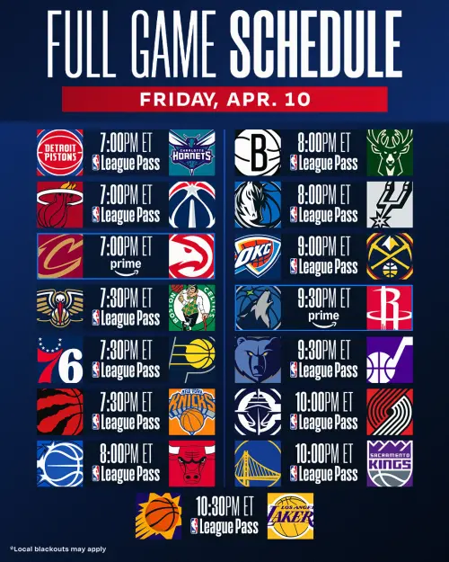 ▲NBA 2025-26賽季例行賽最後一日賽程。（圖／取自NBA X）