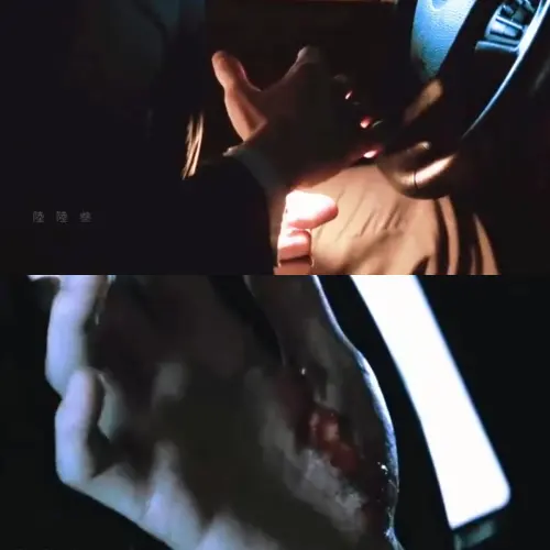 ▲吳慷仁拿打火機灼燒手掌上舊疤痕的戲，震撼不少觀眾。（圖／翻攝自微博）