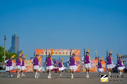 ▲第九屆全國高中職學校儀隊競賽南部地區初賽，由臺南女中奪得第三名。（圖／記者莊全成攝，2026.04.12）