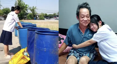 泰國15歲少女課後撿瓶顧癱父　全班第三名卻面臨輟學危機