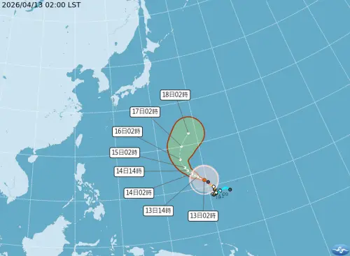 ▲辛樂克颱風未來路徑將在日本南方海域出現大幅轉向，對台灣不會造成影響。（圖／中央氣象署www.cwa.gov.tw/）