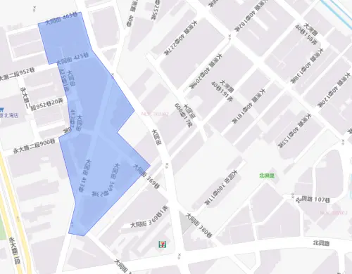 ▲台南市永康區4月14日停水街區範圍。（圖／台灣自來水公司water.gov.tw/）